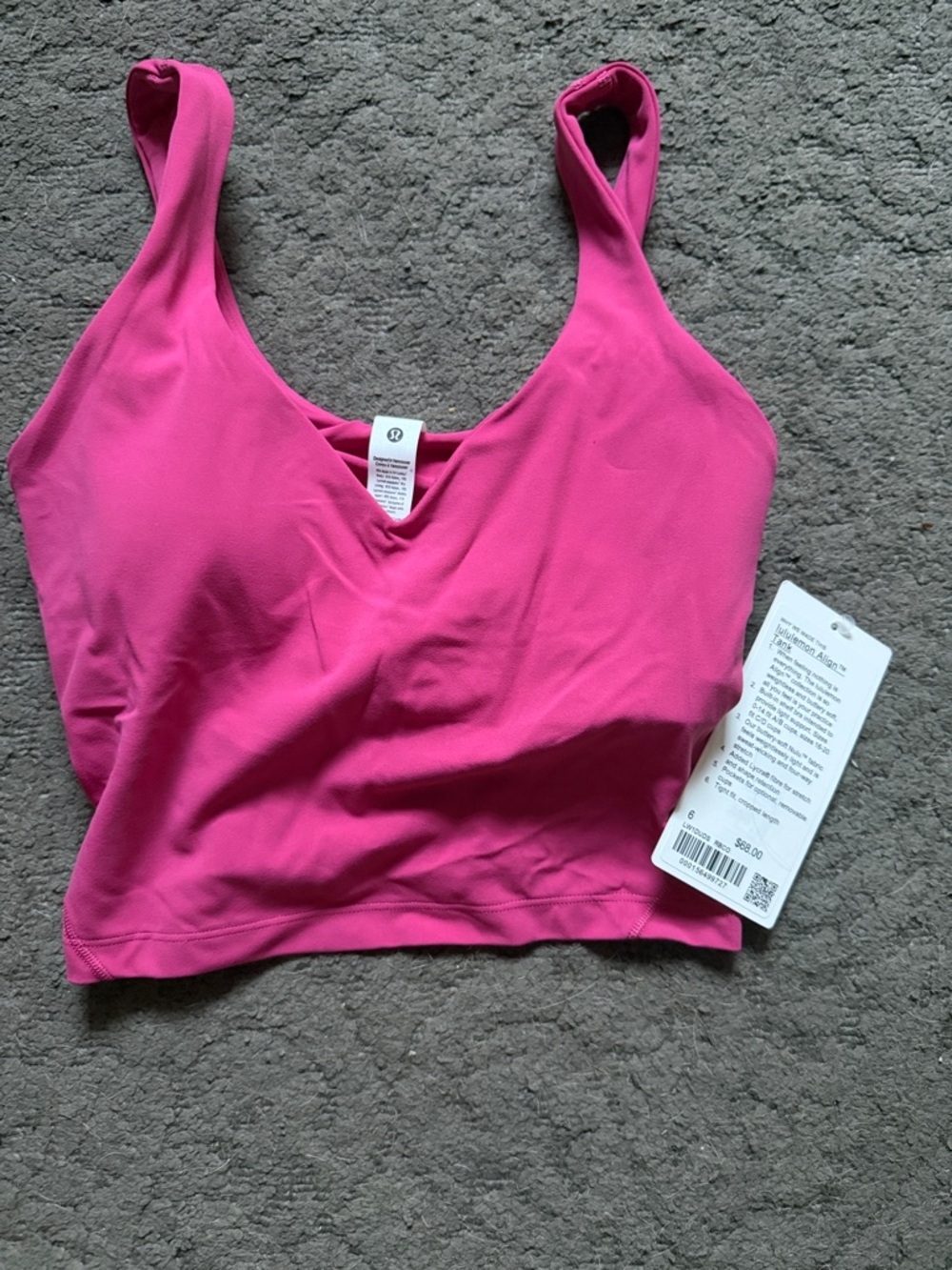 lululemon athletica Pink Crop Tank Top